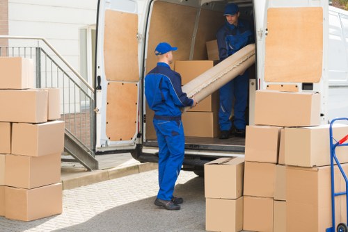 Commercial moving team planning an office relocation in Croydon