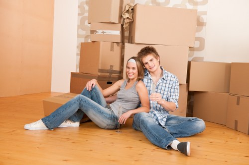 Removal van and moving boxes for Croydon removals