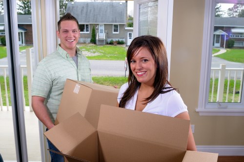 Removals team planning a house move in Croydon