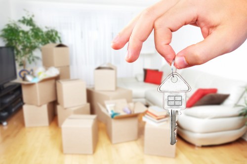 Croydon moving truck loading furniture and boxes