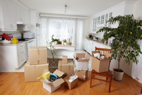 Removal company planning access for a Croydon flat move