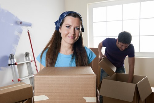 Packed household items prepared for a scheduled move